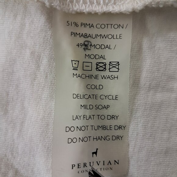 Peruvian Connection Knit Button Front Top Ivory - Picture 6 of 6